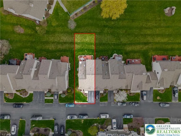 an aerial view of multiple house