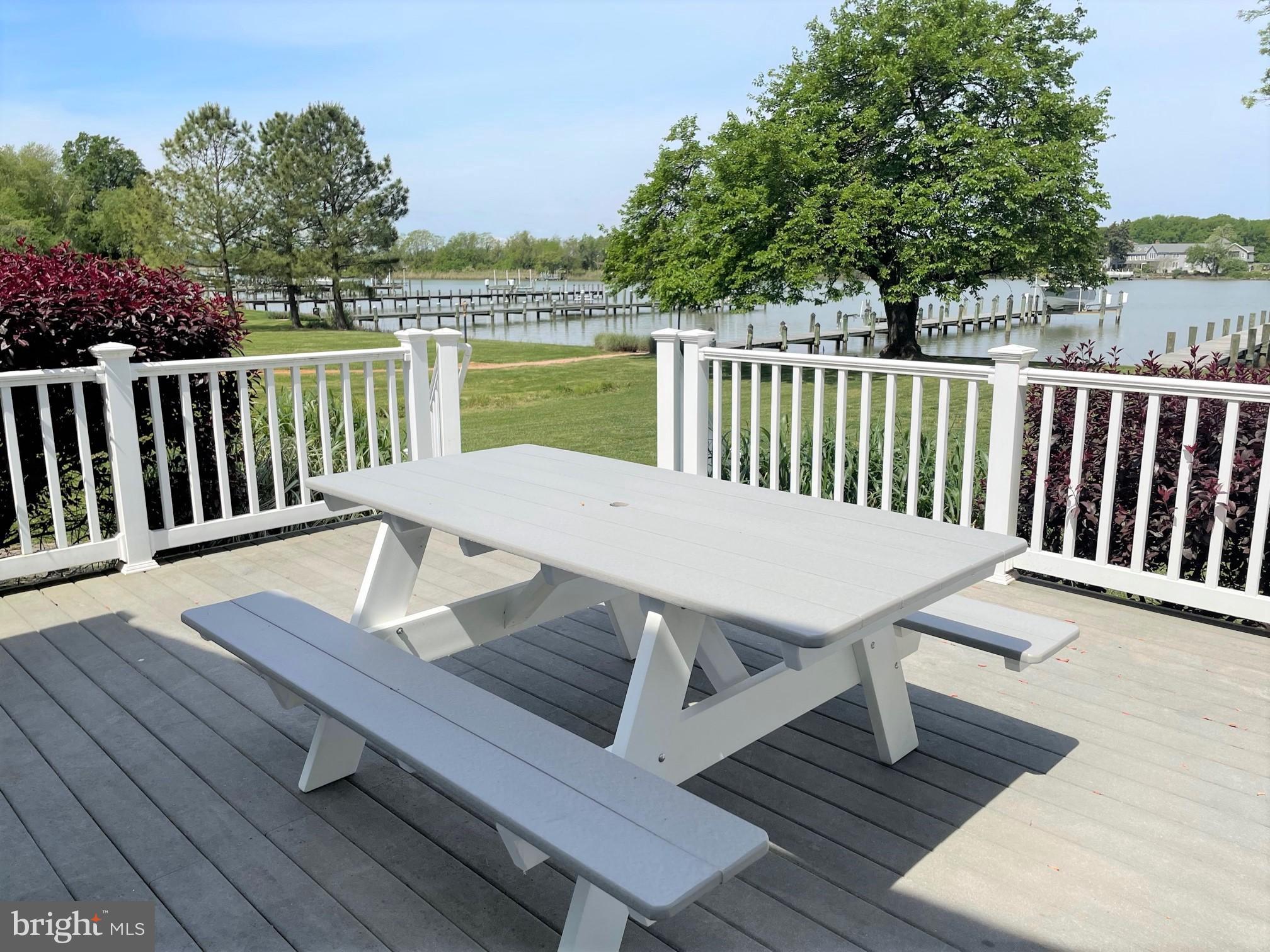 226 Bentons Pleasure Road Chester, MD 21619 - Photo 36 of 45 Scenic waterfront deck with picnic table.
