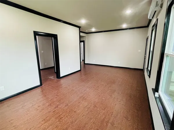 a view of hallway with stairs