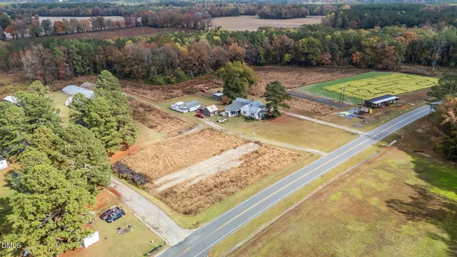 a view of a yard with an outdoor space