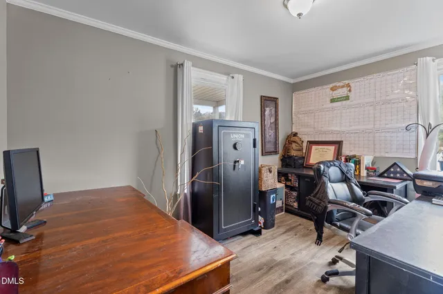 a view of a town with barn house