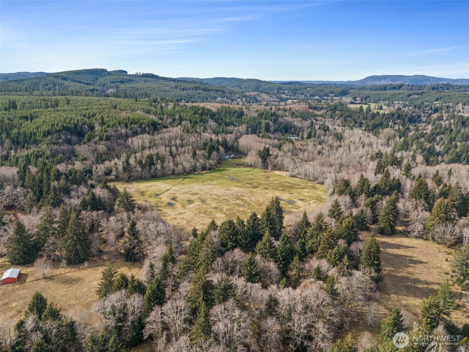 -xxx Rue Creek Road Raymond, WA 98577 - Photo 16 of 21 a view of a field with mountains in the background