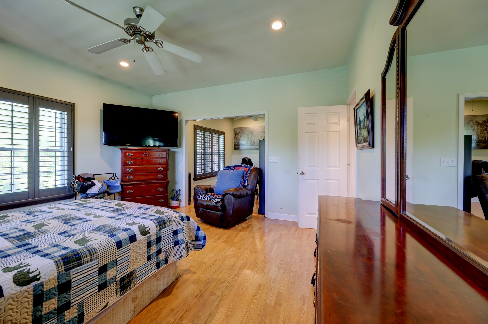 2251 Davidson Graveyard Road Clarksville, TN 37043 - Photo 59 of 78 a bedroom with a bed and a flat screen tv