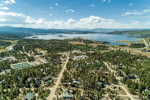 a view of a lake with an ocean