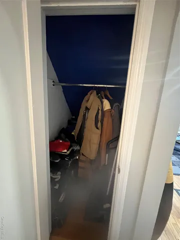 a view of car in garage