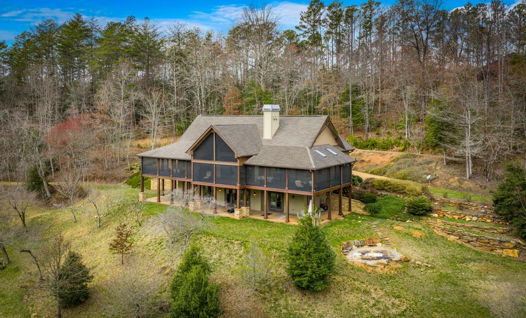 2650 Cutcane Road Mineral Bluff, GA 30559 - Photo 65 of 80 Rear view of home in winter