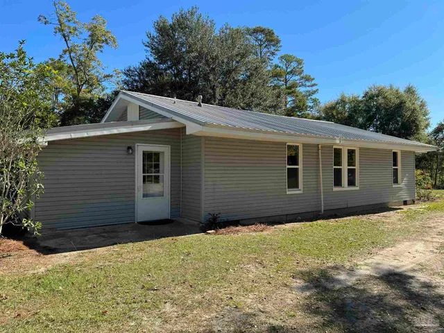a backyard of a house