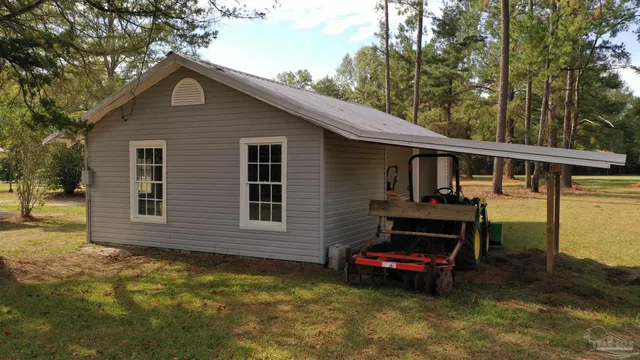 a view of a lake with houses