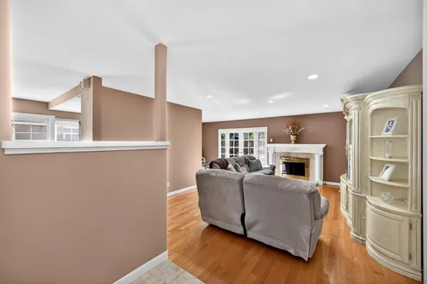 a work room with furniture and a window