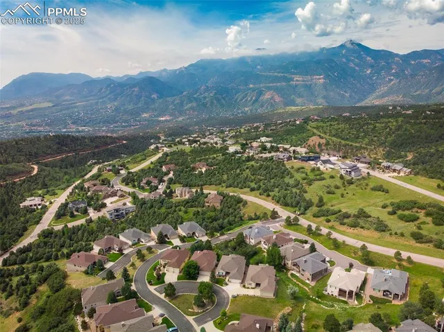 a view of city and mountain