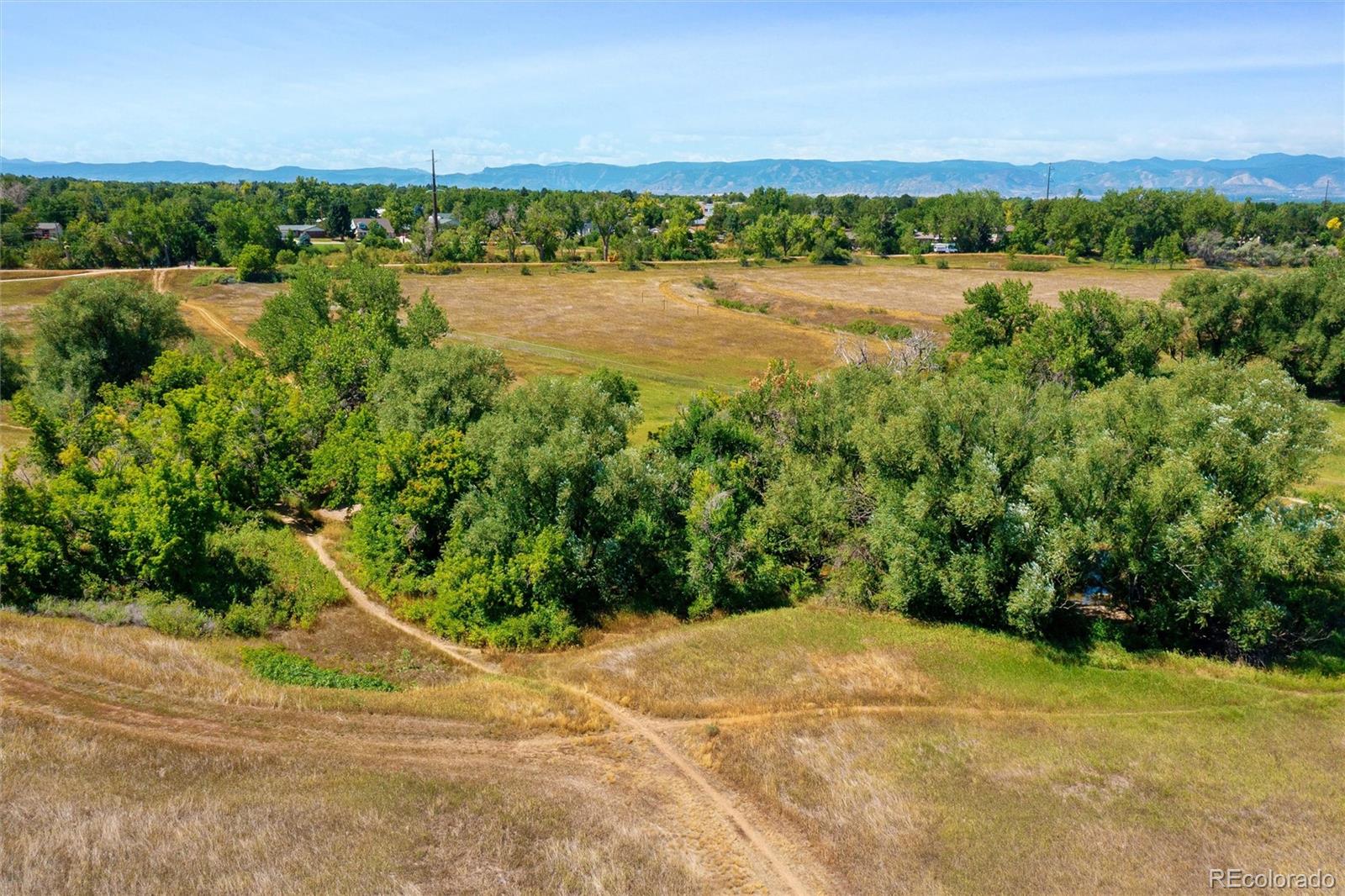 6149 South Elizabeth Way Centennial, CO 80121 - Photo 45 of 49 an aerial view of a houses with a yard and lake view