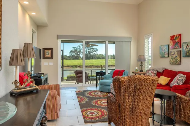 a living room with furniture and window