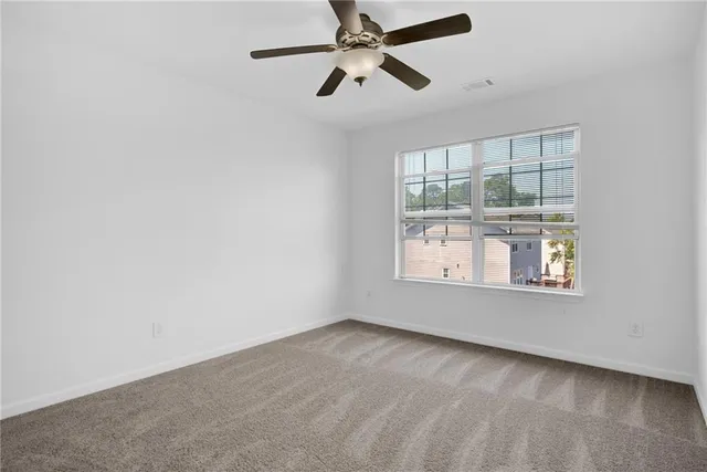 an empty room with a window