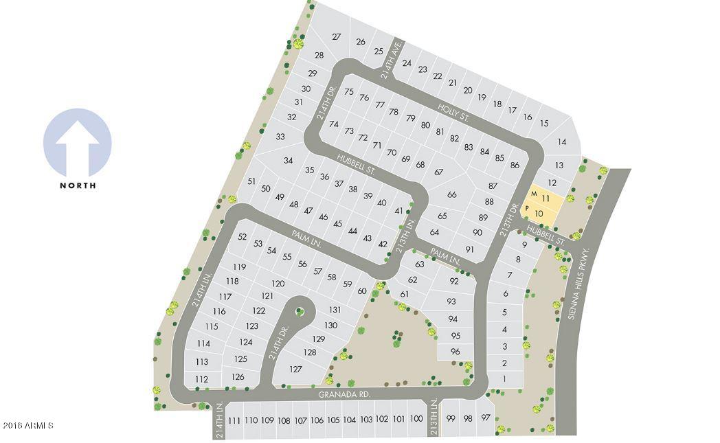 21345 West Granada Road Buckeye, AZ 85396 - Photo 2 of 3 Sienna Hills plat map