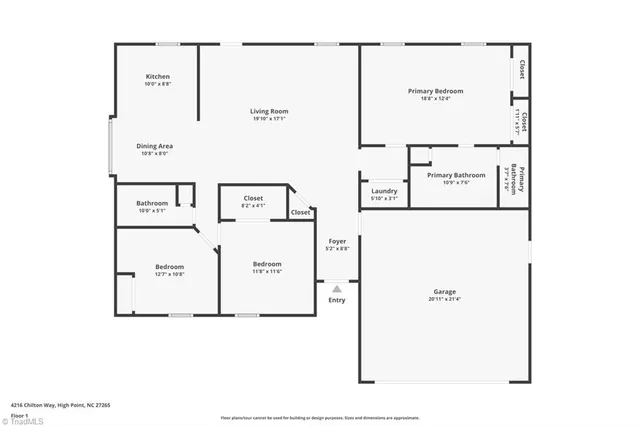 $1,755 | 4216 Chilton Way, High Point, NC 27265