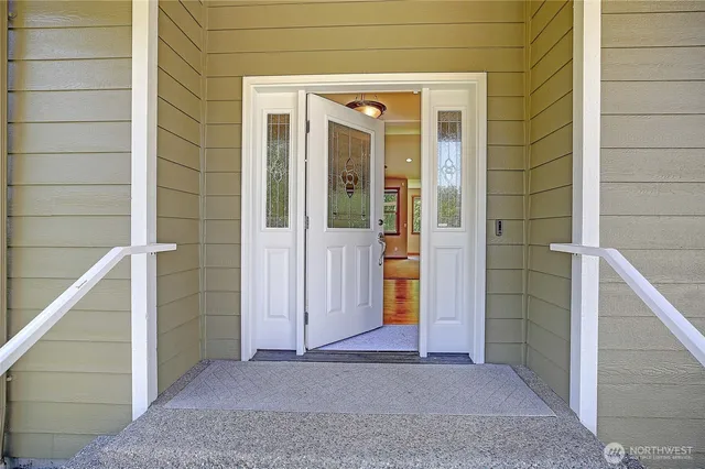 a view of front door of house