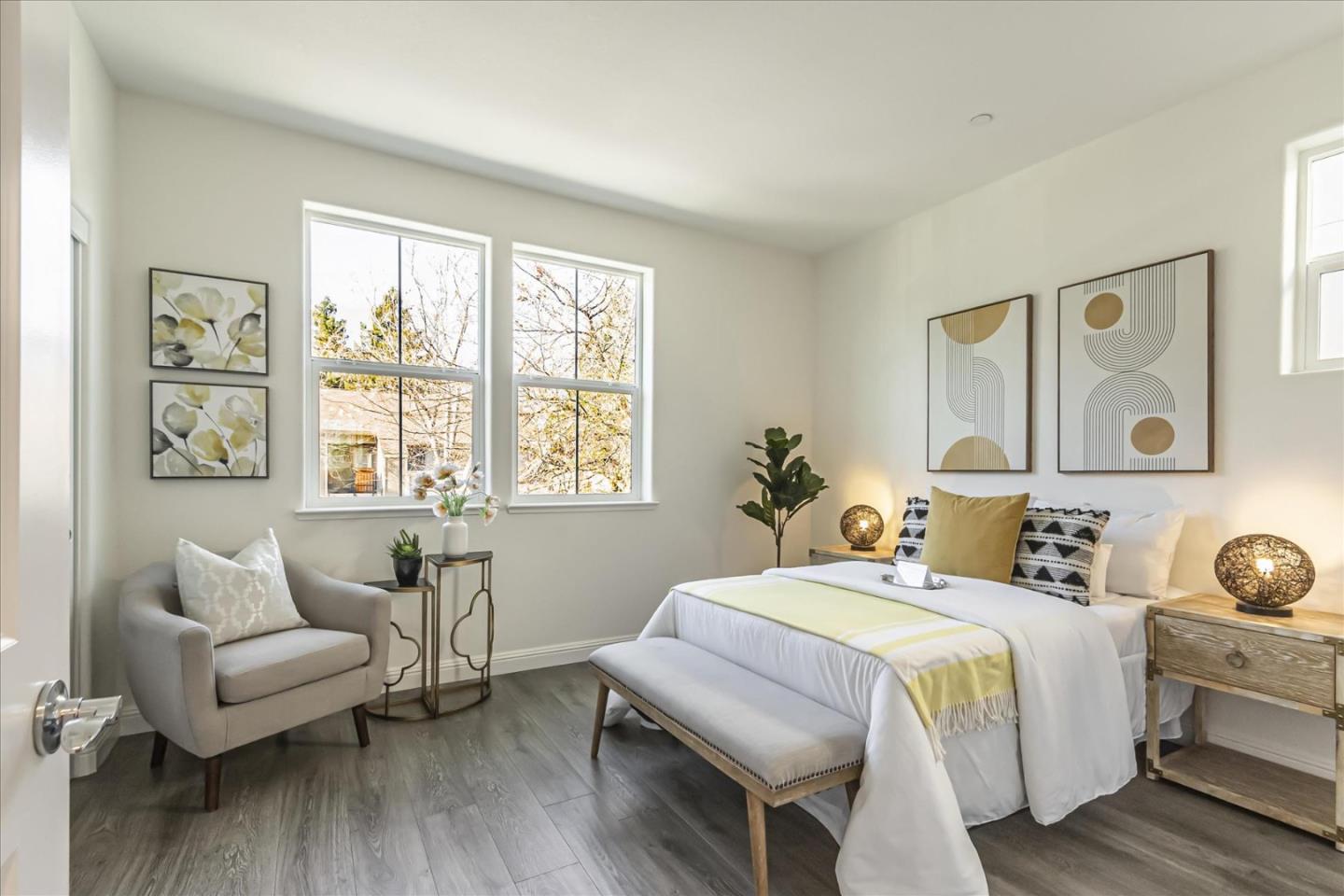 37366 Sequoia Road Fremont, CA 94536 - Photo 14 of 32 a bedroom with a bed and wooden floor