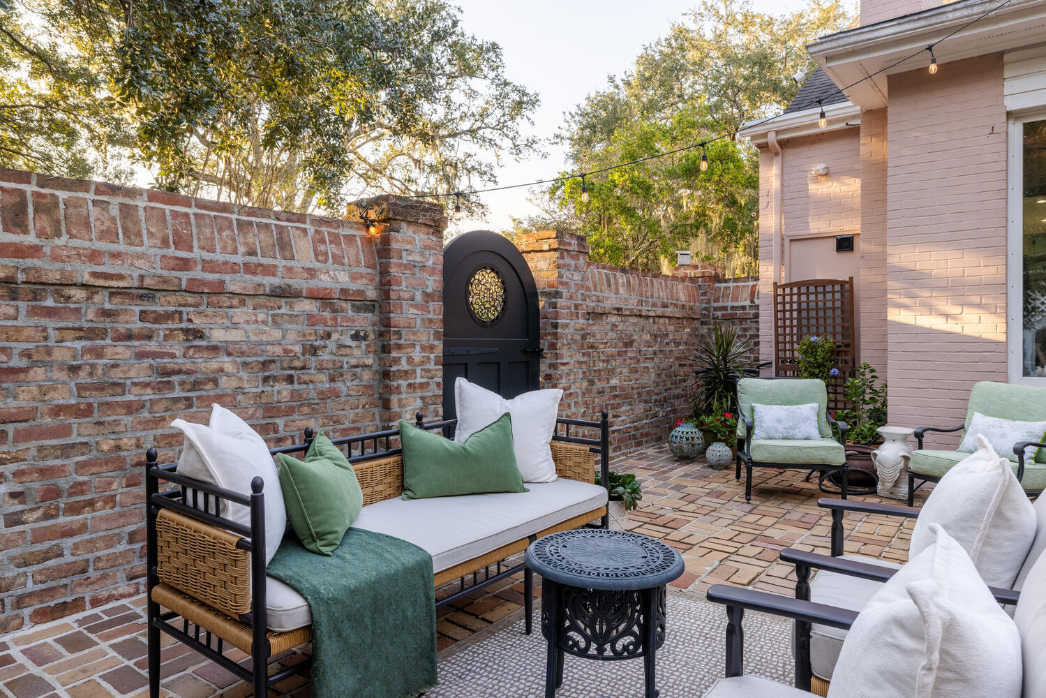 9 Guerard Road Charleston, SC 29407 - Photo 53 of 75 Courtyard with Brick Wall
