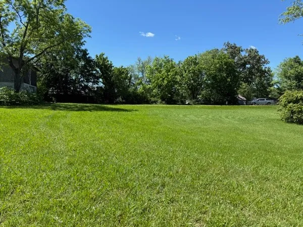 a view of field with trees in the background