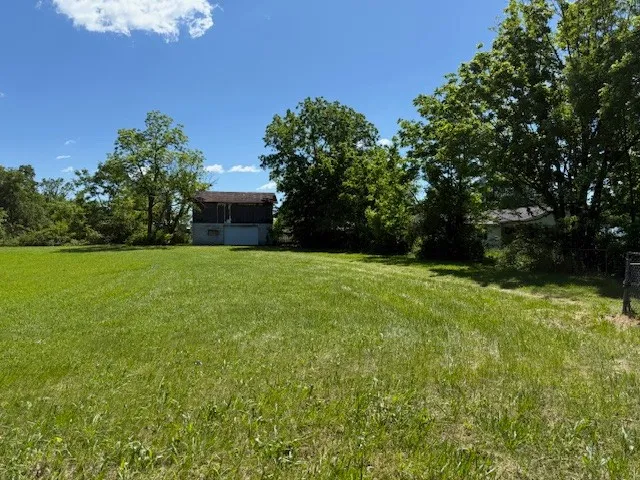 a view of a backyard
