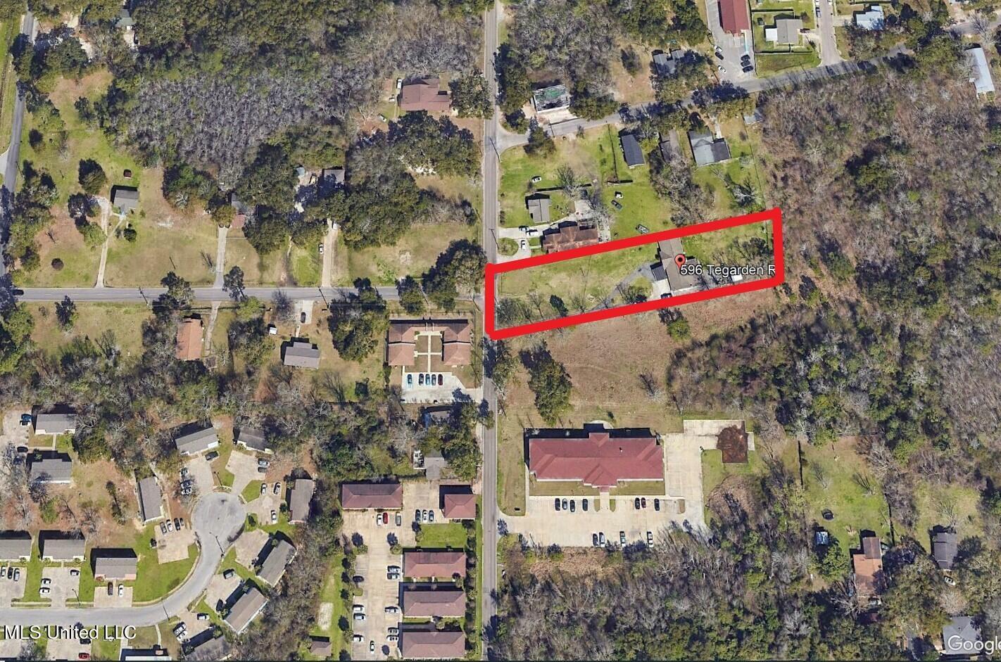 596 Tegarden Road Gulfport, MS 39507 - Photo 2 of 35 596 Tegarden Aerial Location Photo