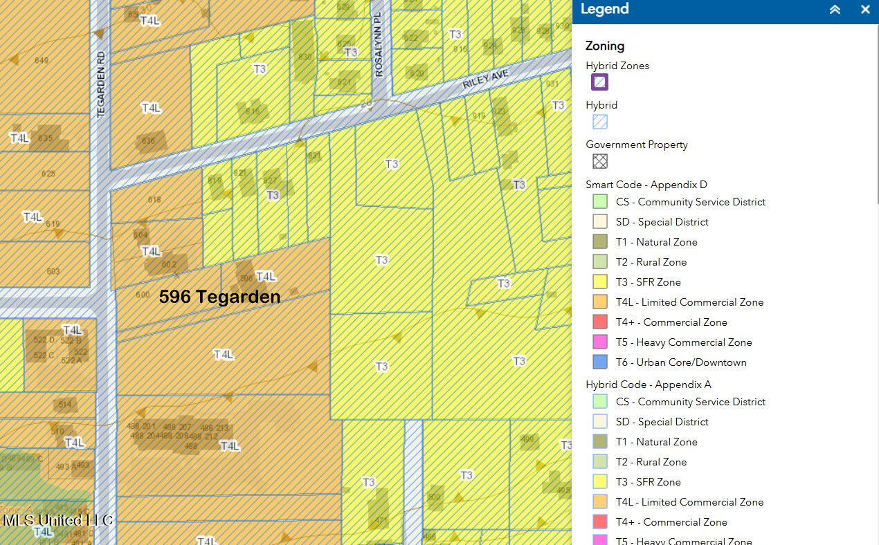 596 Tegarden Road Gulfport, MS 39507 - Photo 34 of 35 596 Tegarden Road Zoning Location Map wi