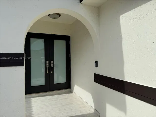 a view of front door