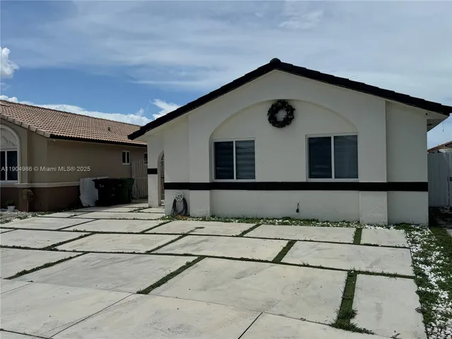 a front view of a house
