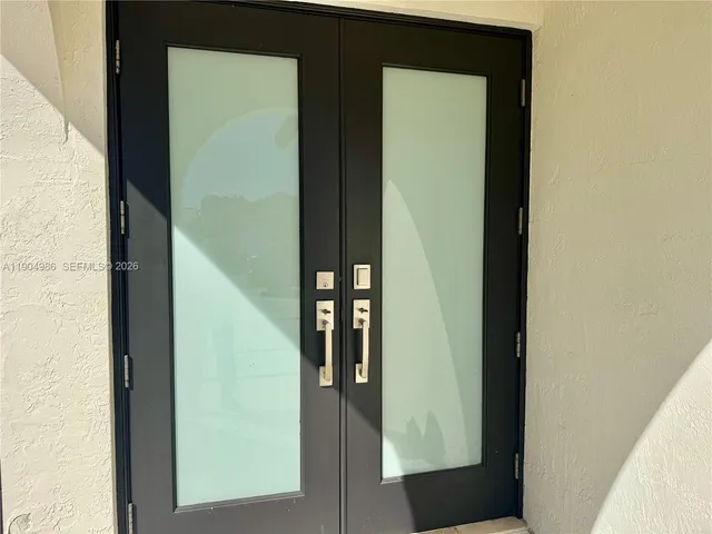 a view of front door