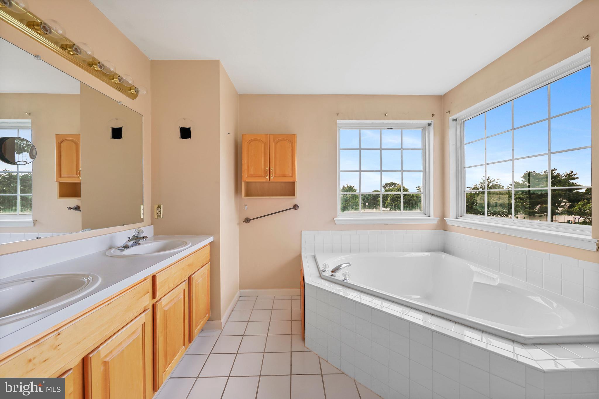 19 Pear Tree Place Sewell, NJ 08080 - Photo 28 of 47 a bathroom with a tub sink and mirror