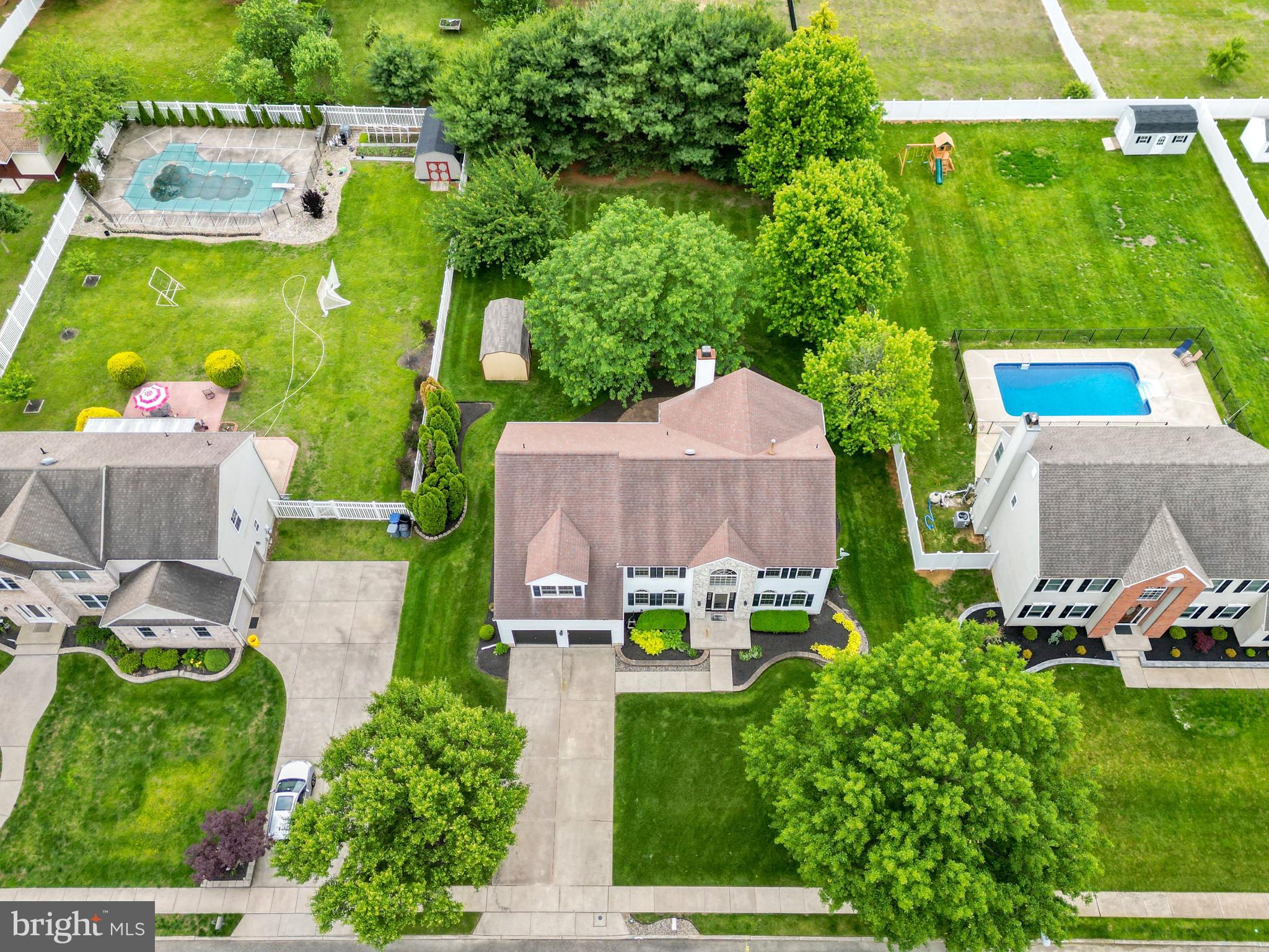19 Pear Tree Place Sewell, NJ 08080 - Photo 46 of 47 an aerial view of a house with garden space and street view
