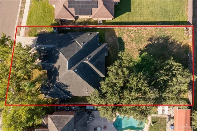 a bird view of a house