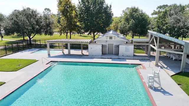 a view of a park with slides