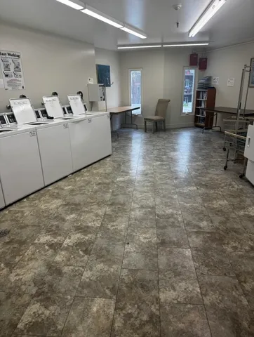 a view of a yard and a lake view