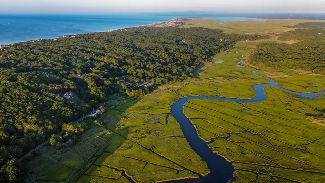 a view of city and ocean