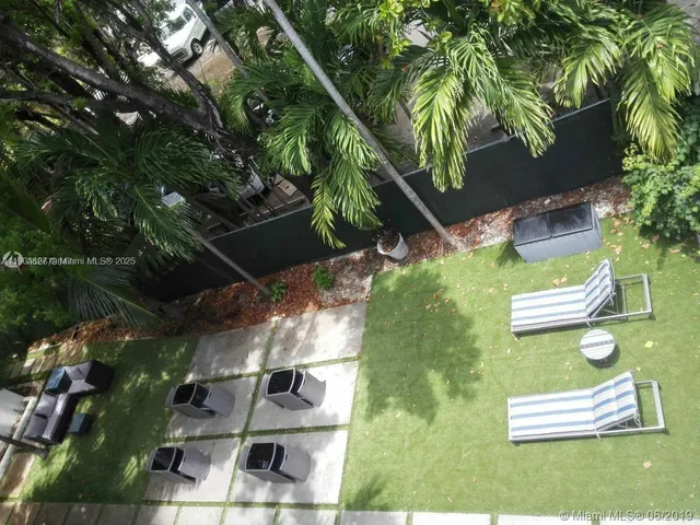 a view of outdoor space with seating area