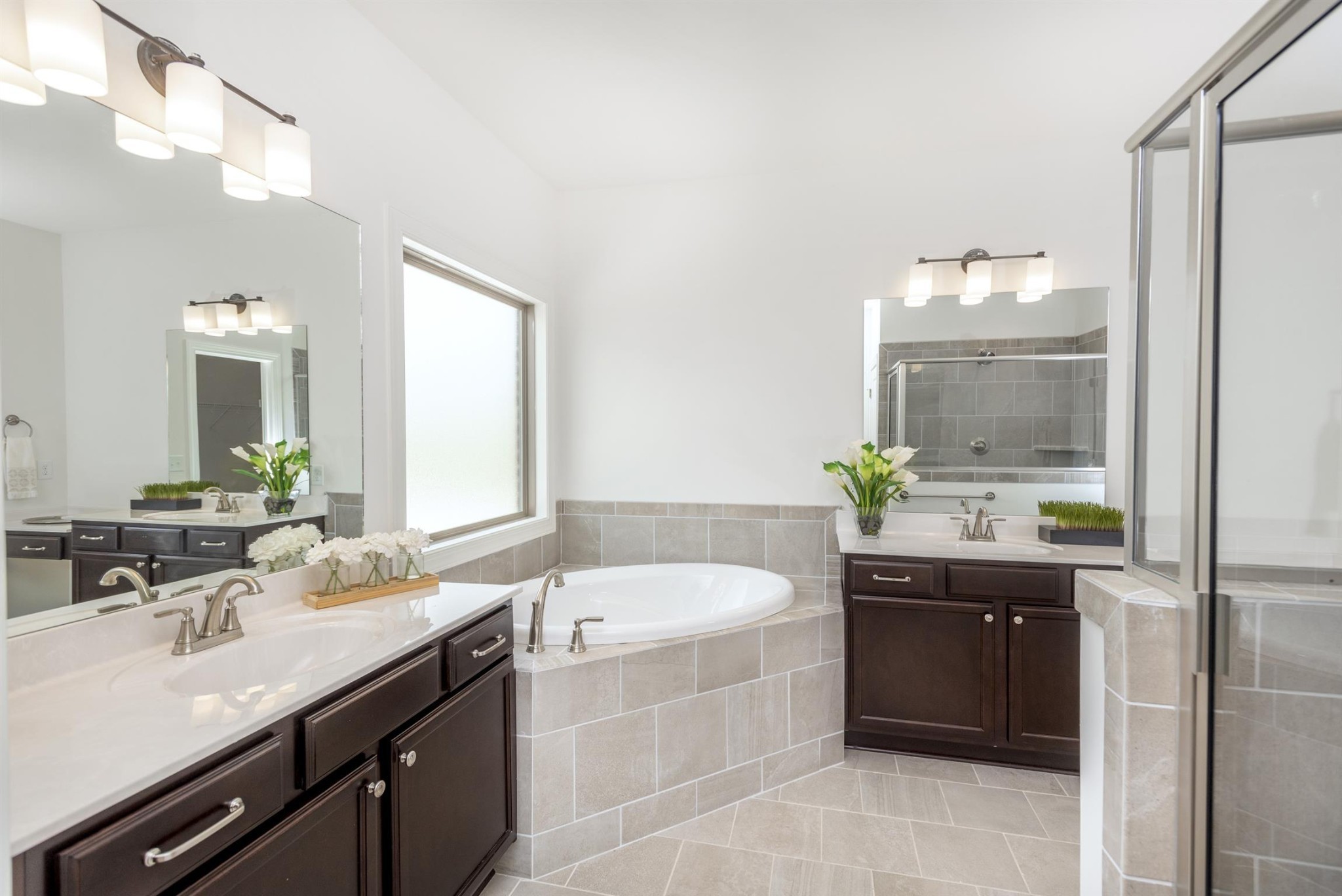 3211 Rift Lane Murfreesboro, TN 37130 - Photo 8 of 17 a bathroom with a sink double vanity granite tub and mirror