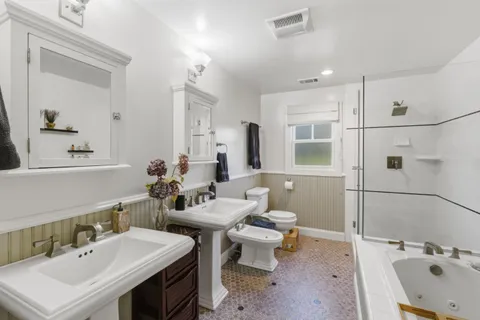 a outdoor space with lots of tables and chairs