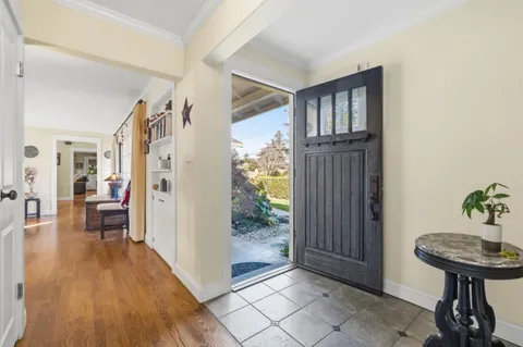 a view of livingroom with furniture and wooden floor
