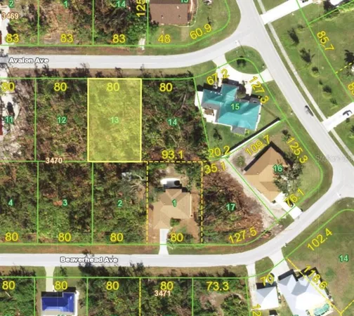 an aerial view of a swimming pool