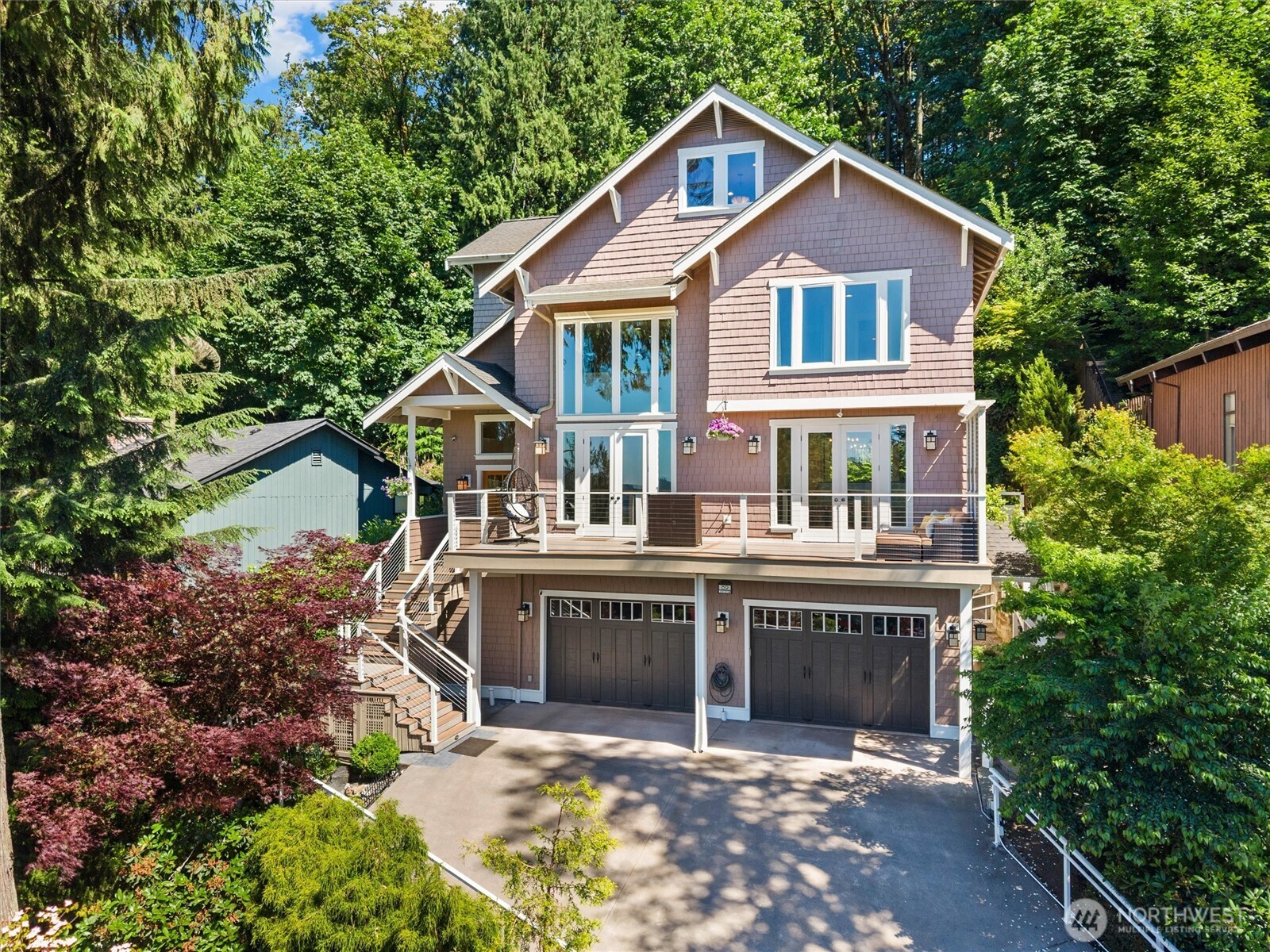 a house view with a garden space