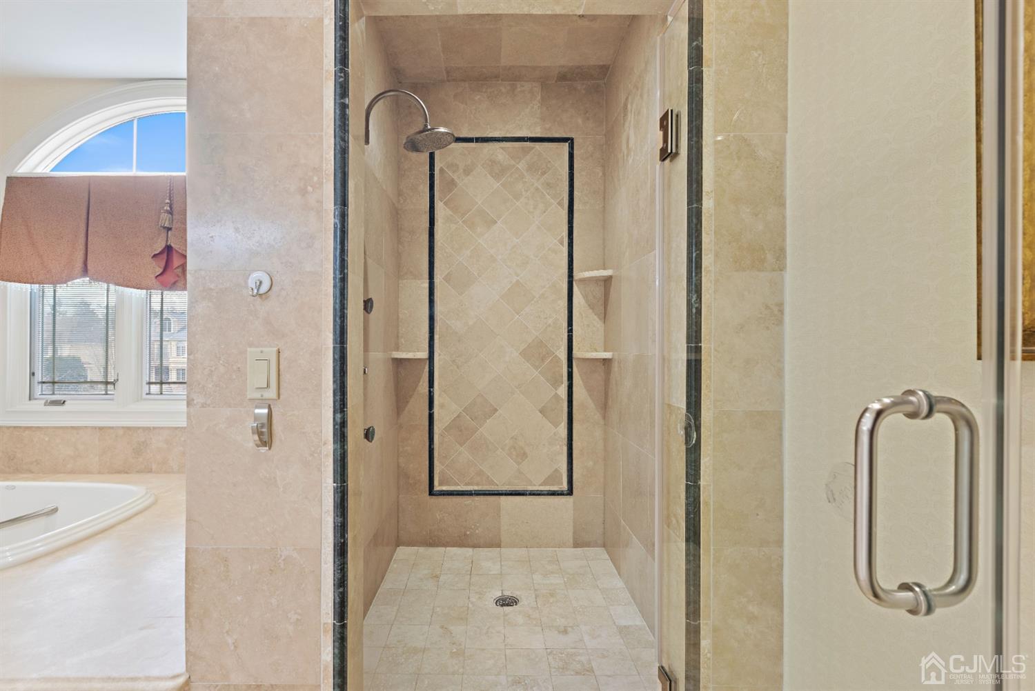 8 Madden Court Edison, NJ 08820 - Photo 63 of 75 a bathroom with a granite countertop shower mirror and a sink