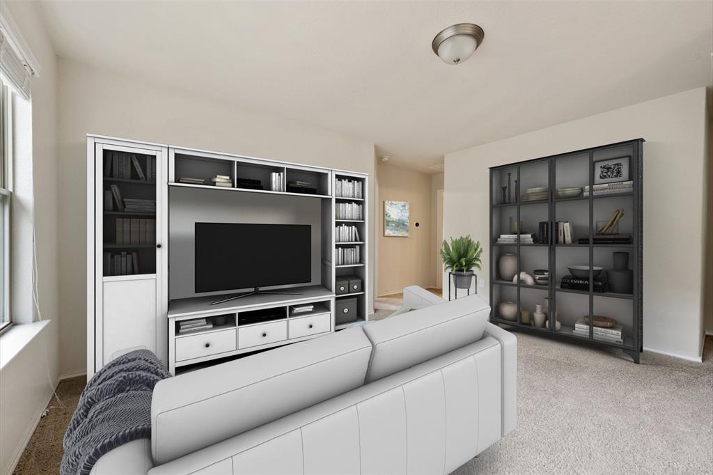 10612 Turnbull Loop, Unit 30 Austin, TX 78717 - Photo 13 of 30 a living room with furniture and a flat screen tv