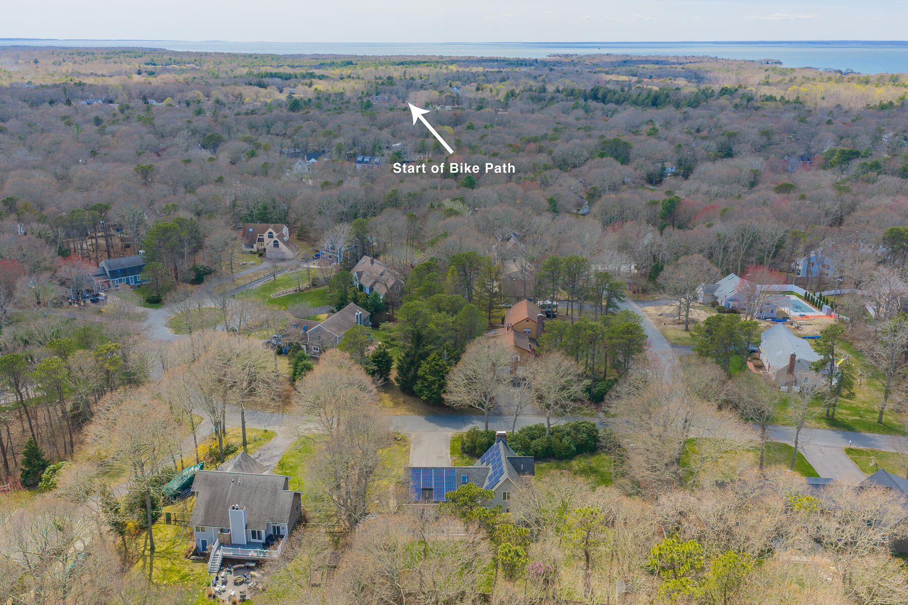 66 Frederick B Douglas Road North Falmouth, MA 02556 - Photo 35 of 39 Aerial Bike Path Start