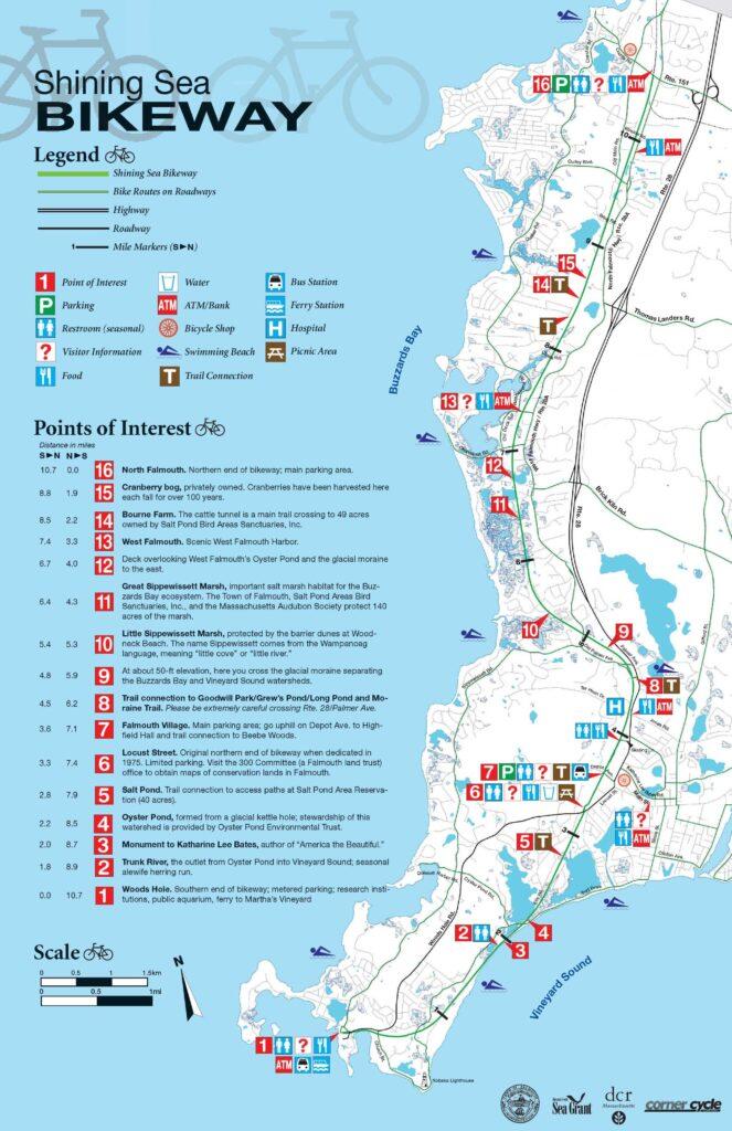 66 Frederick B Douglas Road North Falmouth, MA 02556 - Photo 37 of 39 Shining Sea Bikeway Map