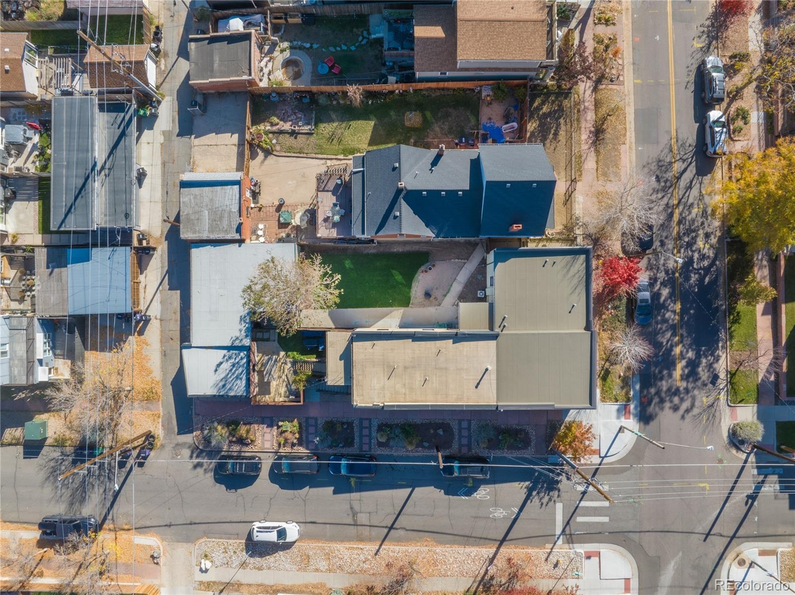 3460 North Pecos Street, Unit 1 Denver, CO 80211 - Photo 41 of 45 an aerial view of houses with outdoor space