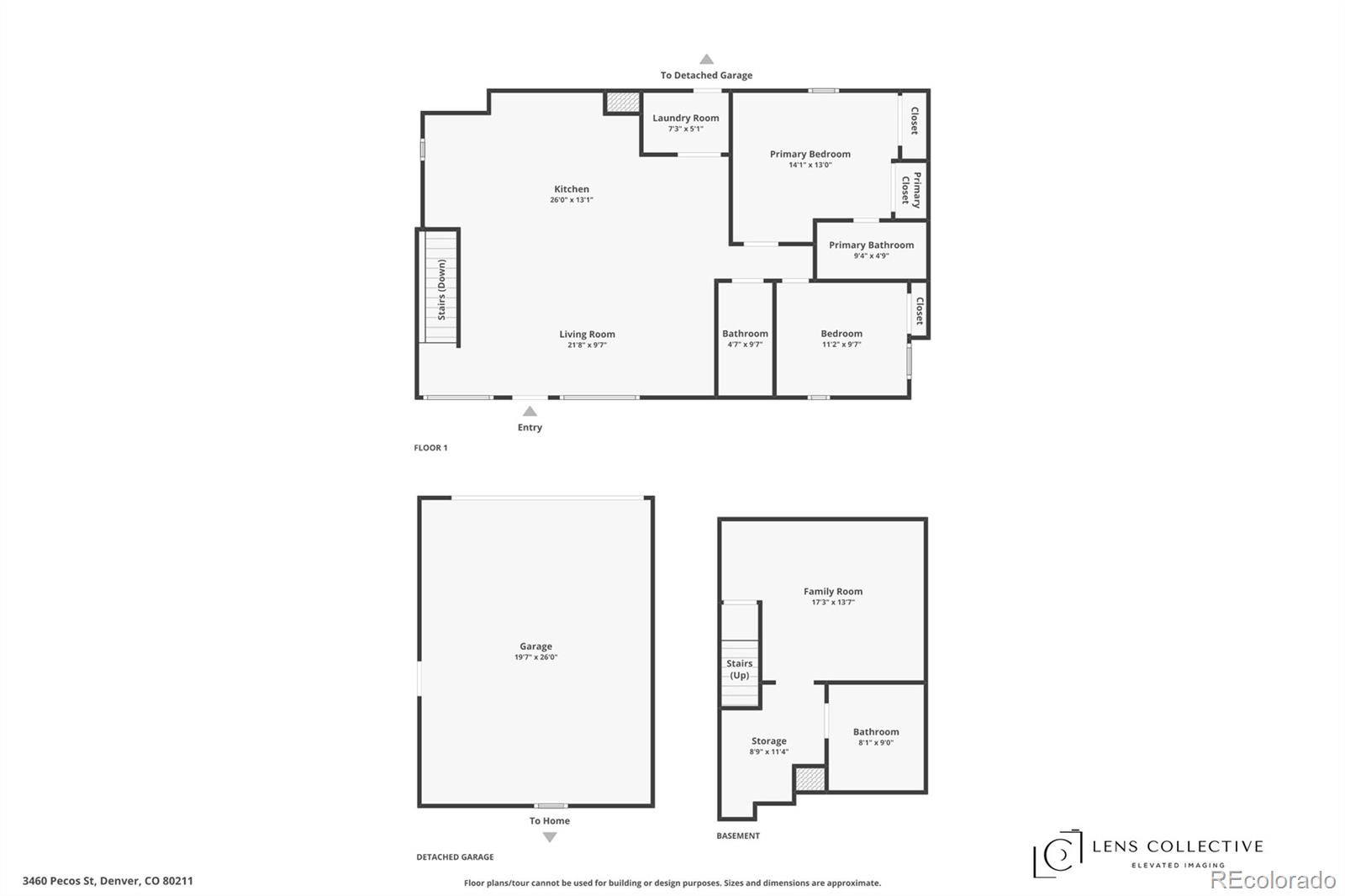 3460 North Pecos Street, Unit 1 Denver, CO 80211 - Photo 45 of 45 a picture of a floor plan