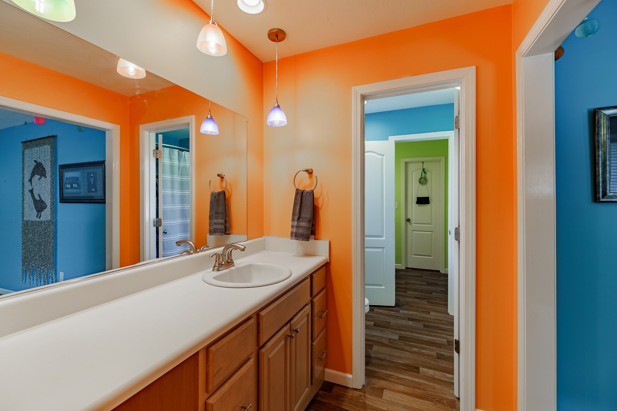 625 Happy Hollow Road Washington, GA 30673 - Photo 25 of 50 a bathroom with a sink and a mirror