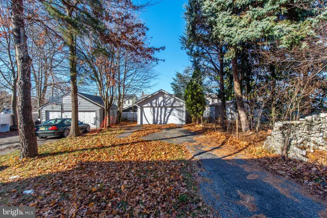 a view of a yard with a tree