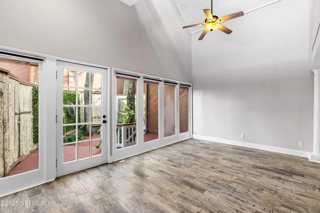 an empty room with a window